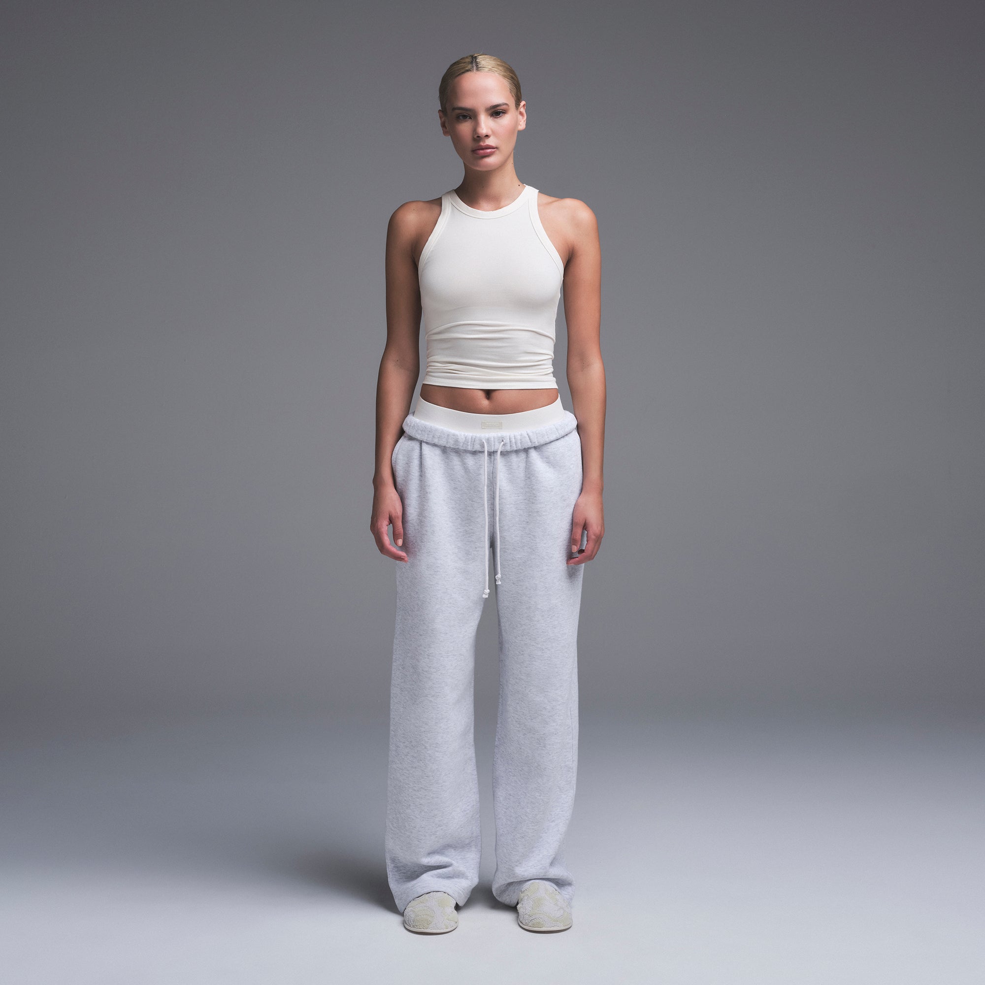 COTTON JERSEY CREW NECK TANK | MARBLE - Image 3