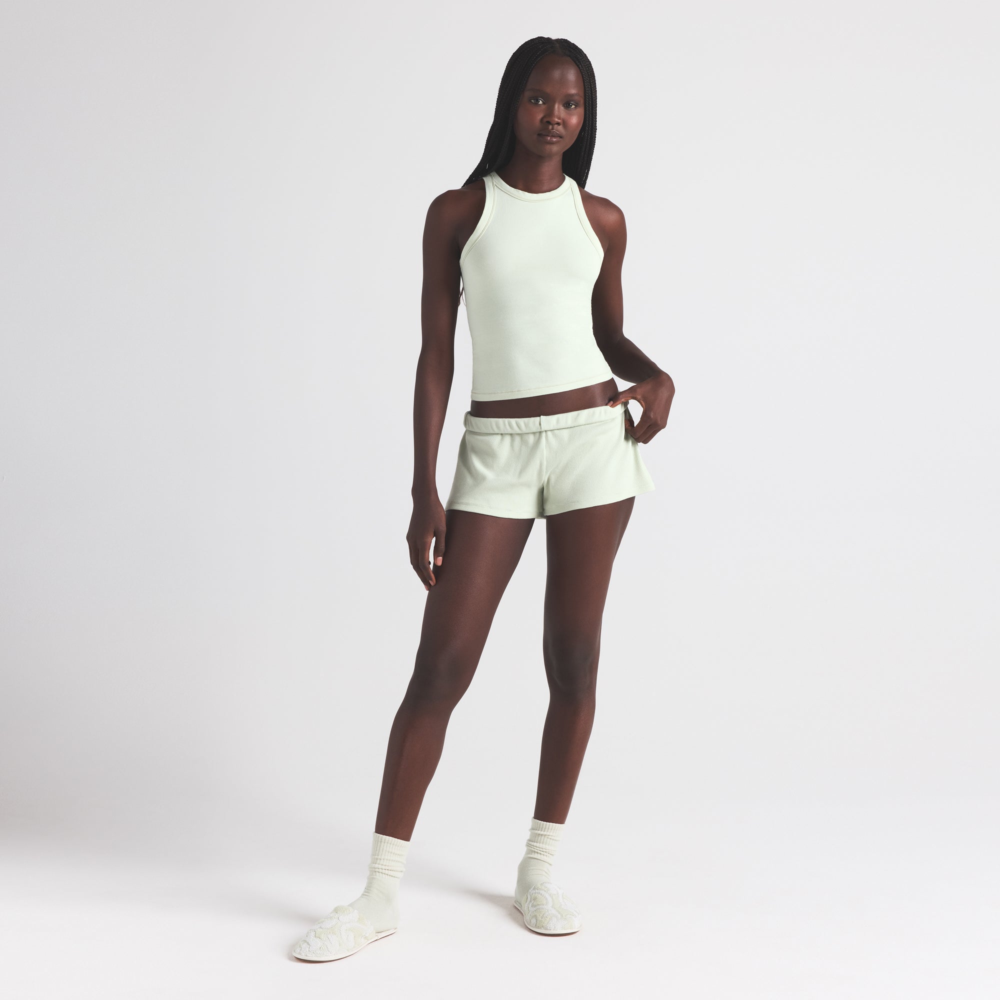 COTTON JERSEY CREW NECK TANK | SPEARMINT - Image 2