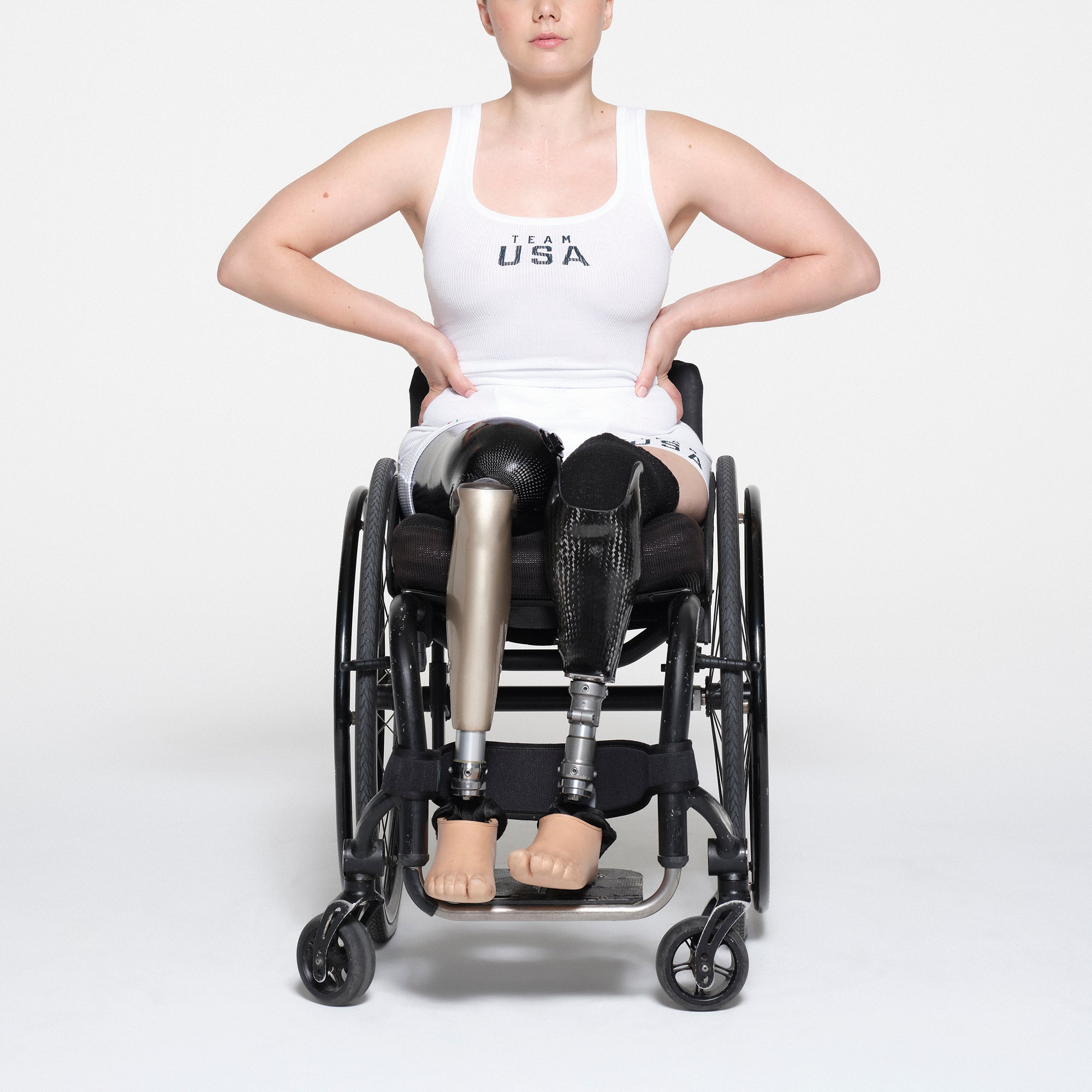 SKIMS FOR TEAM USA COTTON RIB PARALYMPIC TANK | WHITE