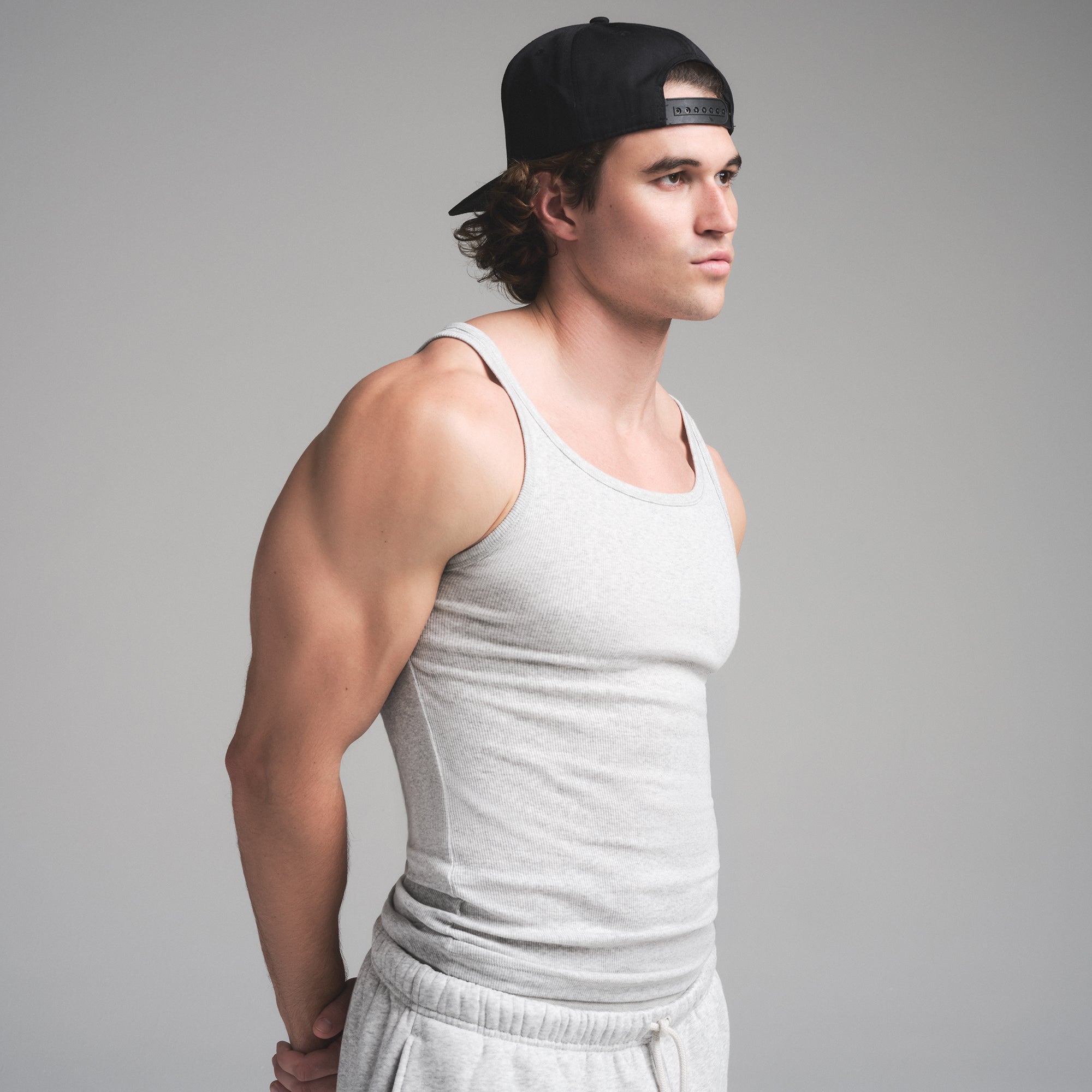 SKIMS COTTON MENS RIB TANK 3-PACK | HEATHER MULTI - Image 2