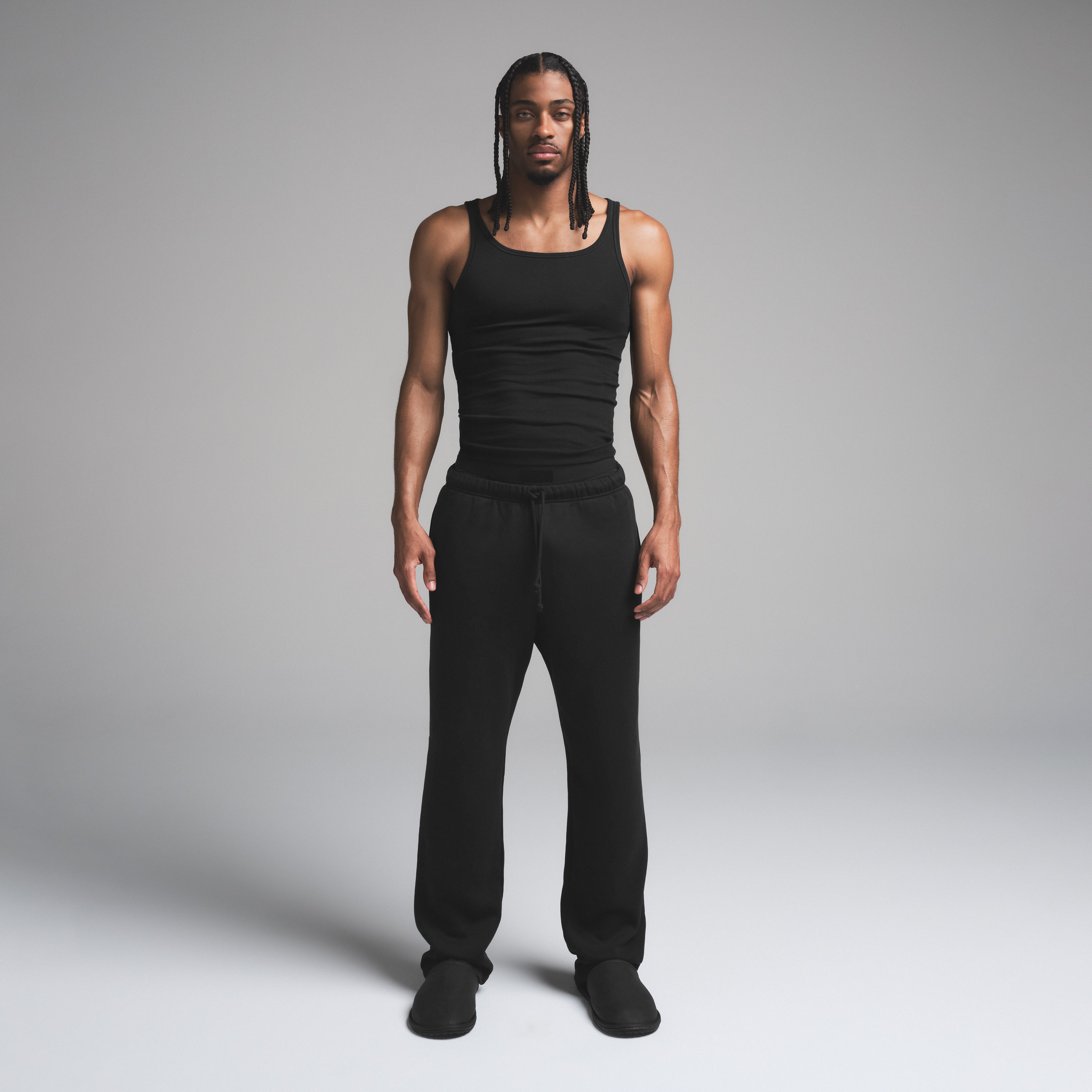 SKIMS COTTON MENS RIB TANK 3-PACK | ONYX