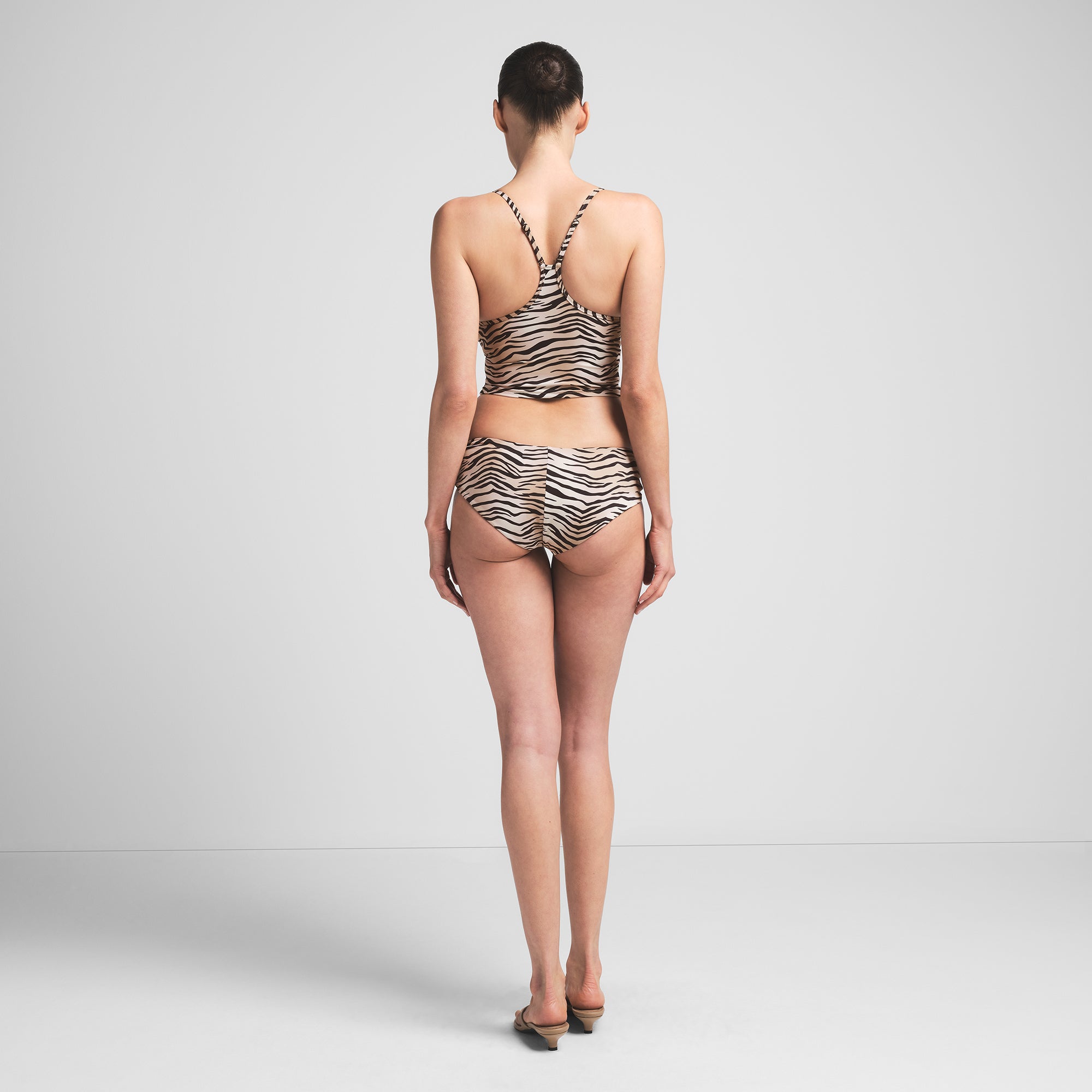 SIGNATURE SWIM CAMI TOP | CHAMPAGNE TIGER PRINT - Image 3