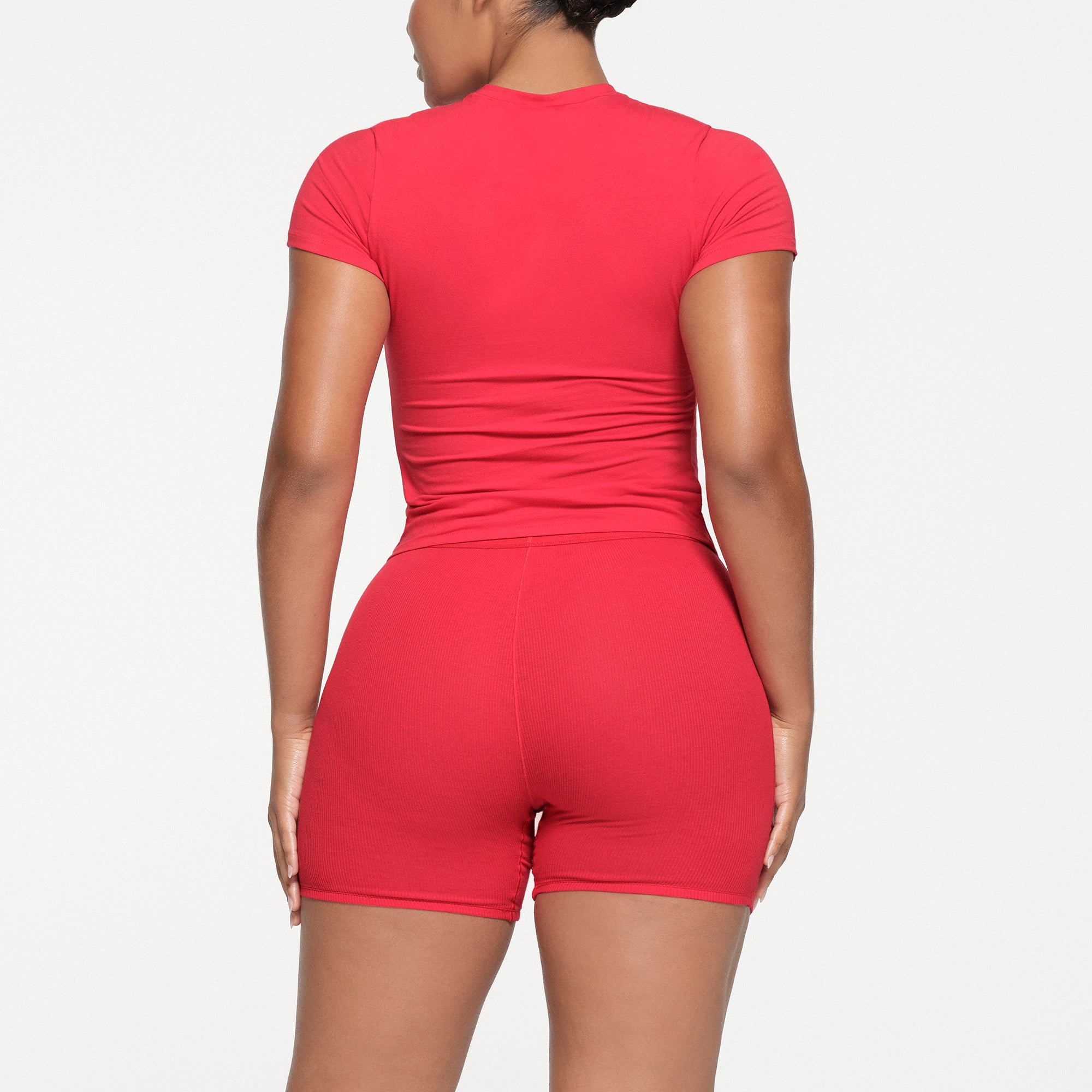 SKIMS FOR TEAM USA COTTON JERSEY OLYMPIC T-SHIRT | RED - Image 3