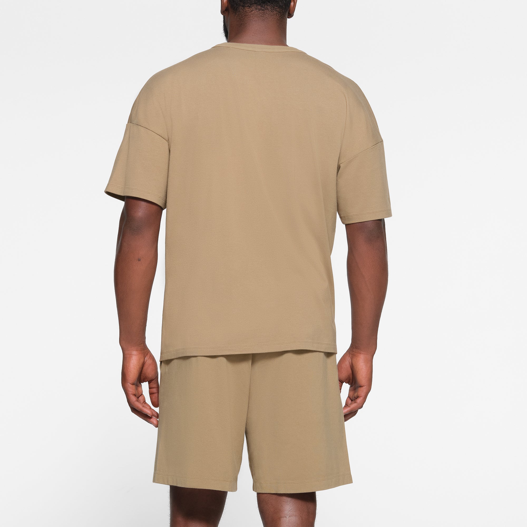 JERSEY LOUNGE MENS OVERSIZED T-SHIRT | KHAKI - Image 3