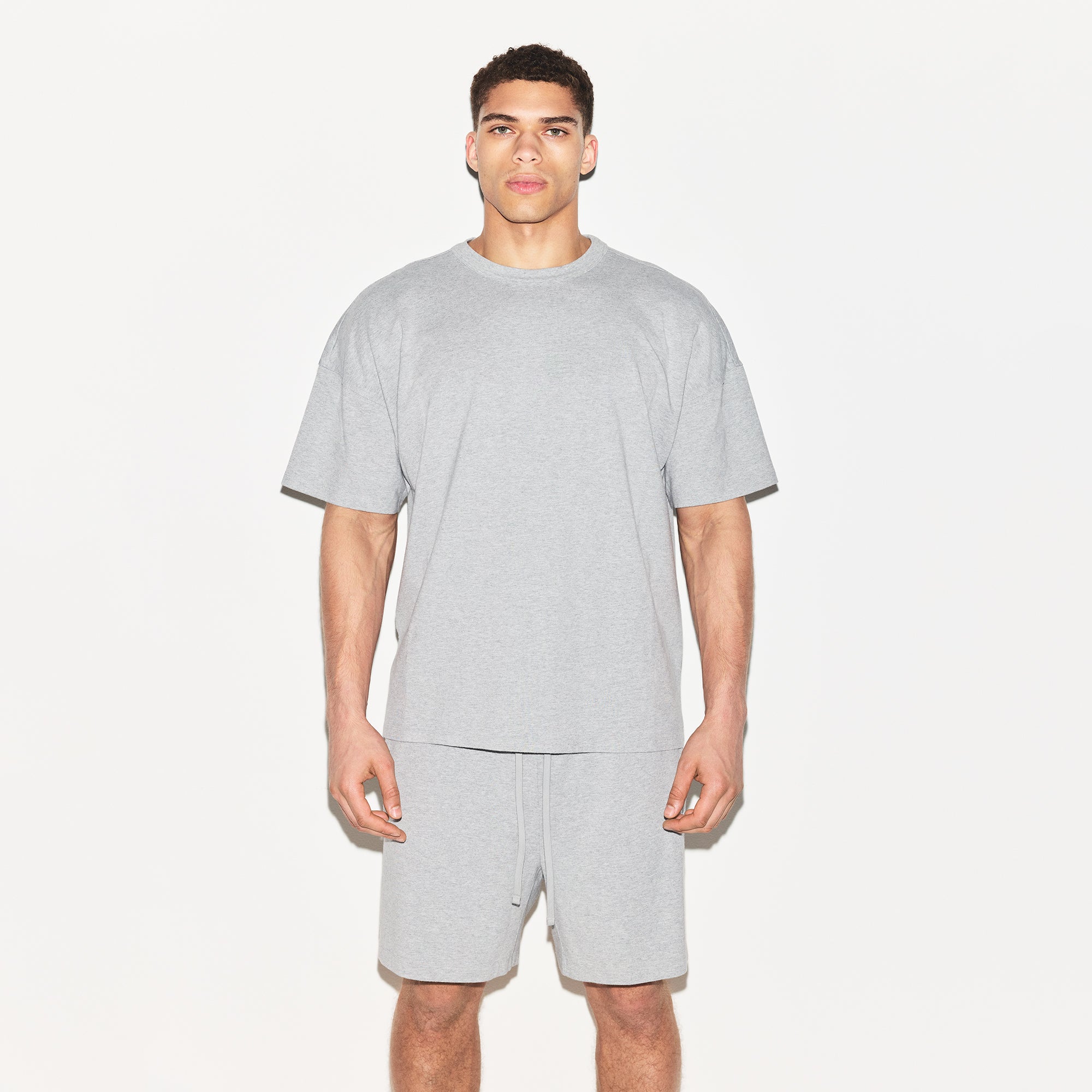 JERSEY LOUNGE MENS OVERSIZED T-SHIRT | HEATHER GREY