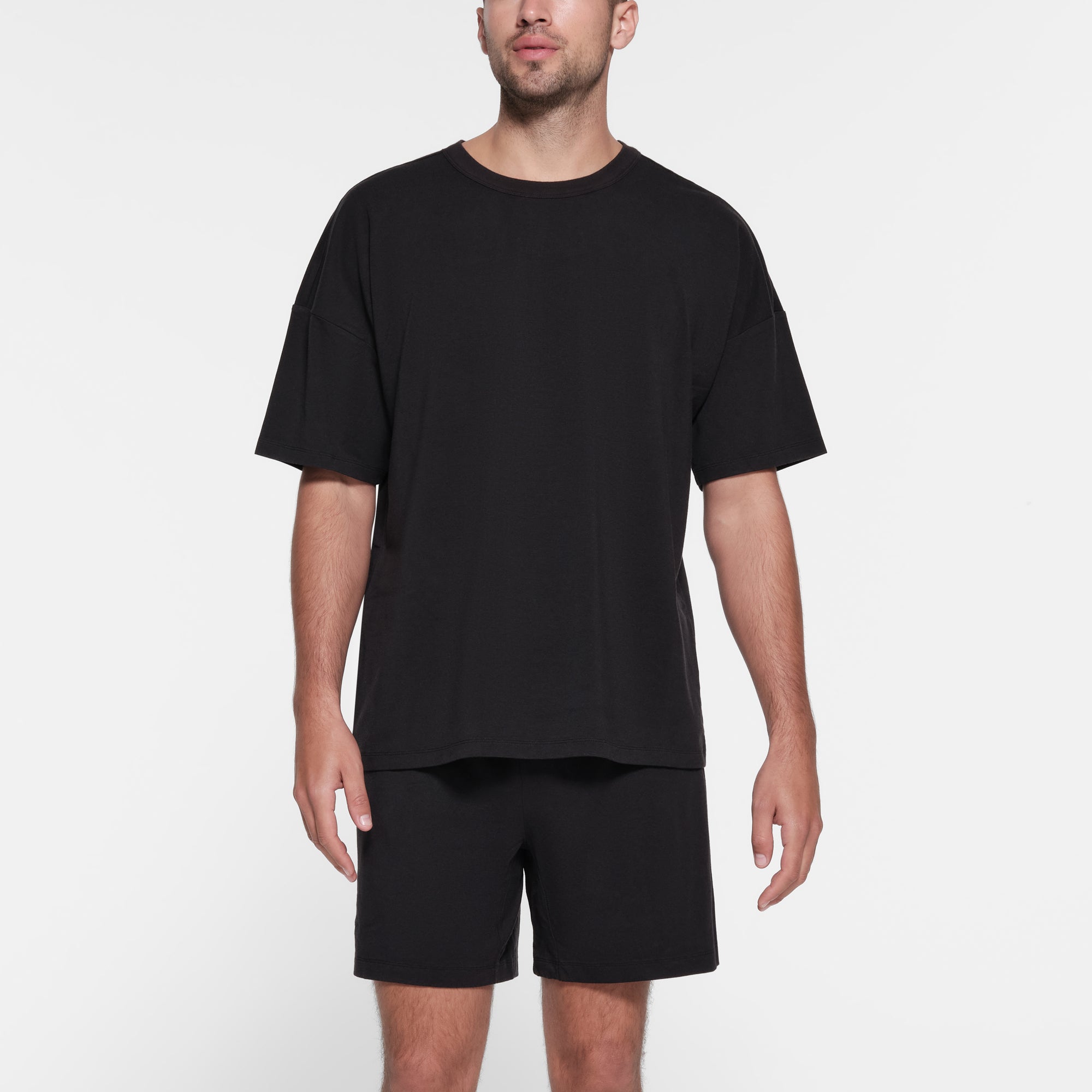 JERSEY LOUNGE MENS OVERSIZED T-SHIRT | OBSIDIAN