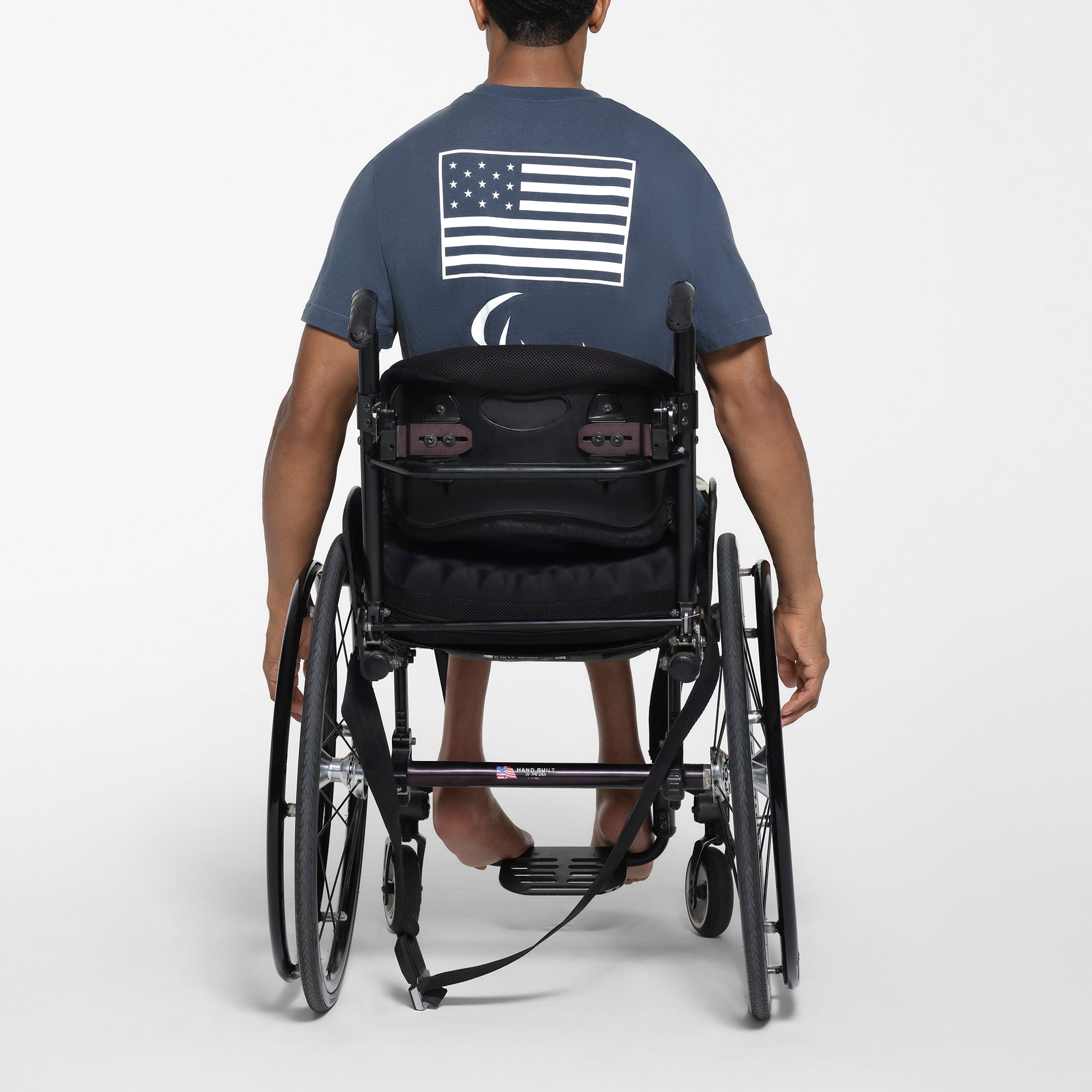 SKIMS FOR TEAM USA JERSEY SLEEP MENS PARALYMPIC T-SHIRT | NAVY - Image 3