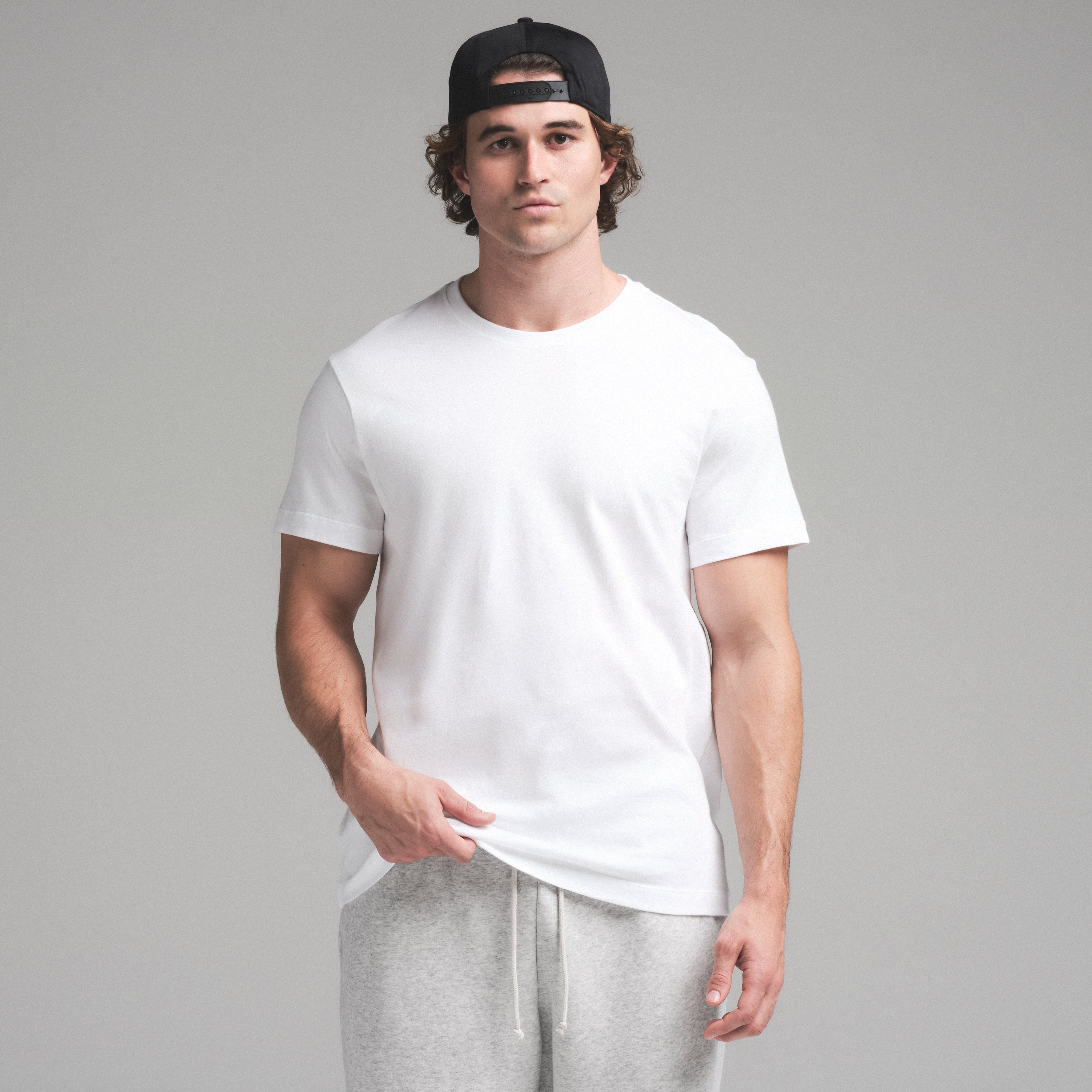 SKIMS COTTON MENS CLASSIC T-SHIRT | CHALK - Image 2