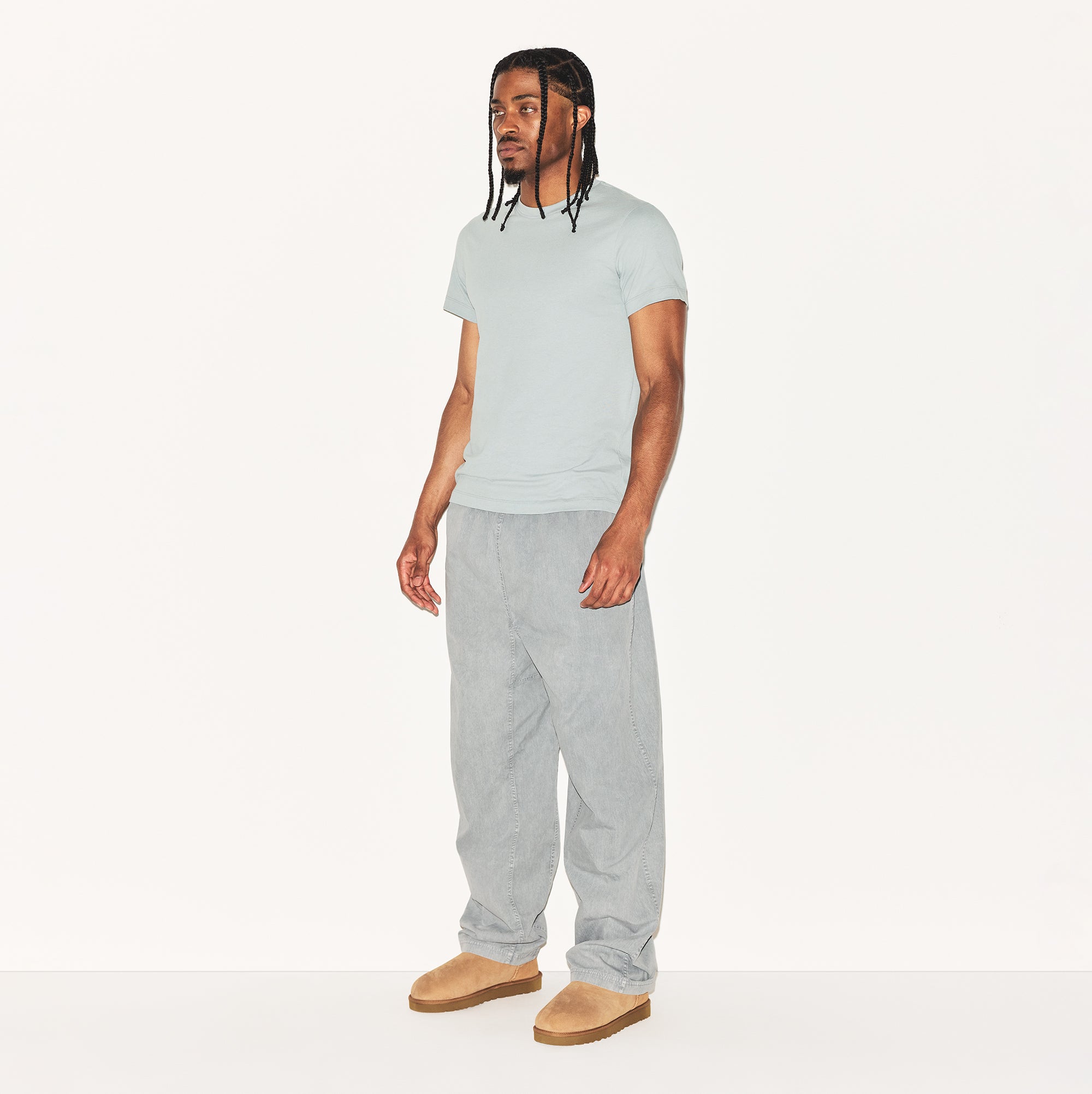 SKIMS COTTON MENS CLASSIC T-SHIRT | MERCURY - Image 2