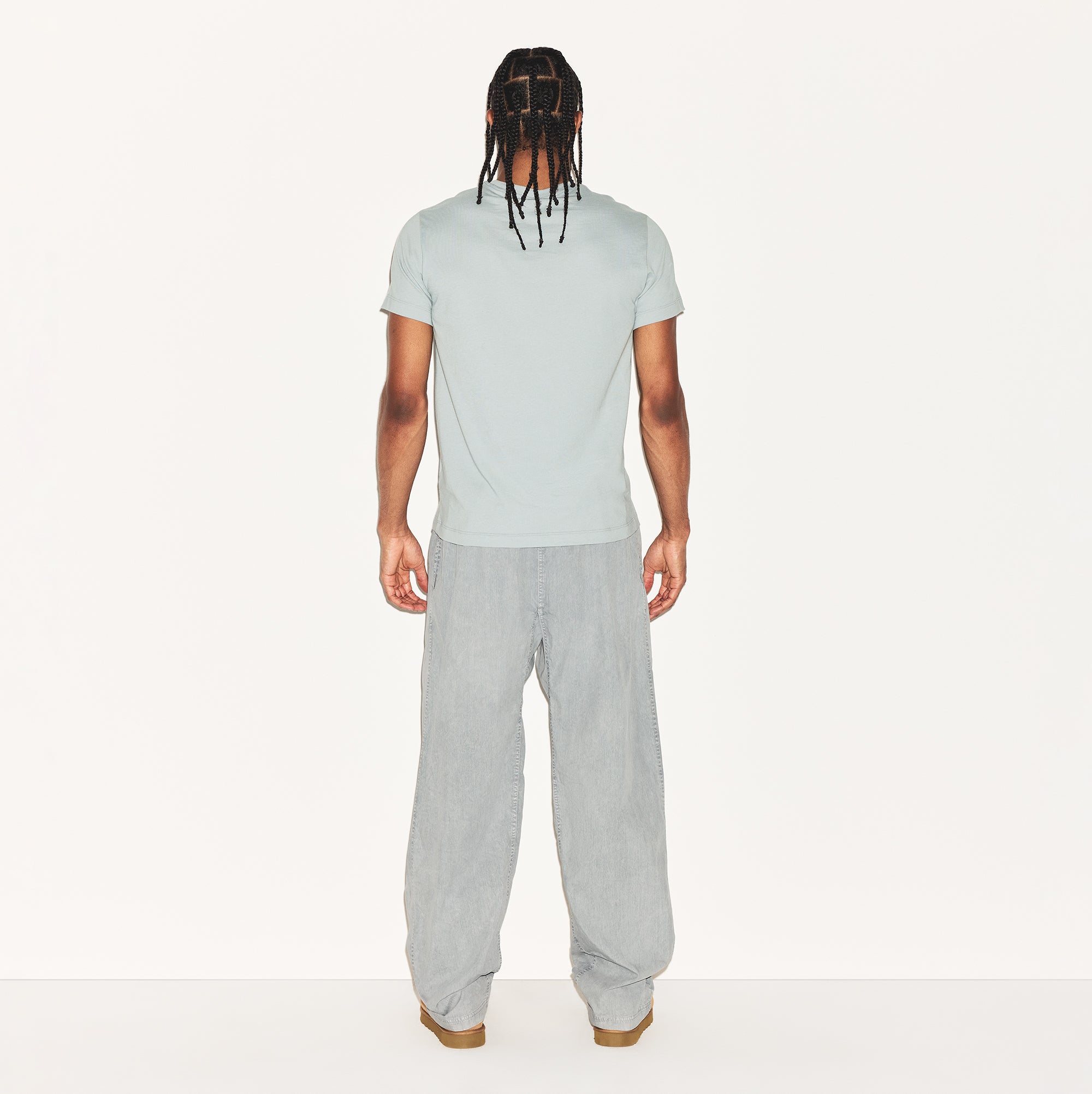 SKIMS COTTON MENS CLASSIC T-SHIRT | MERCURY - Image 3