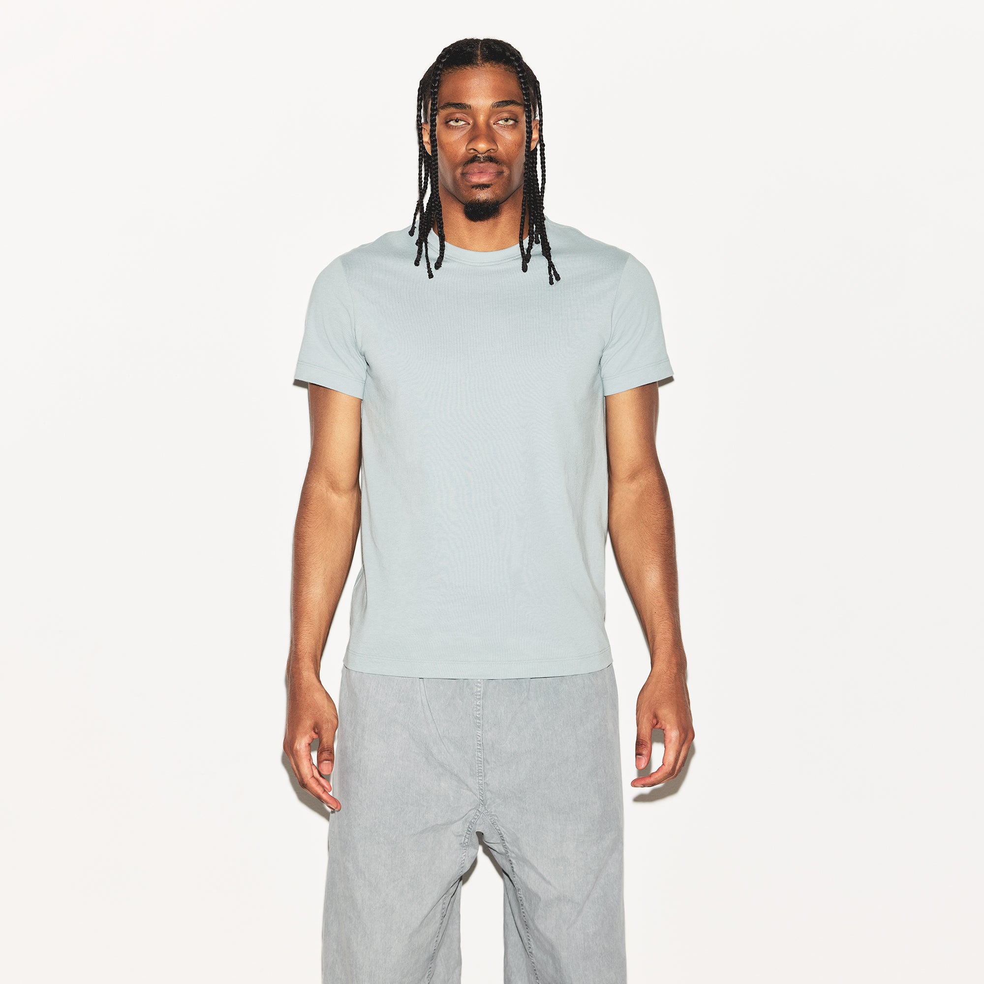 SKIMS COTTON MENS CLASSIC T-SHIRT | MERCURY - Image 4