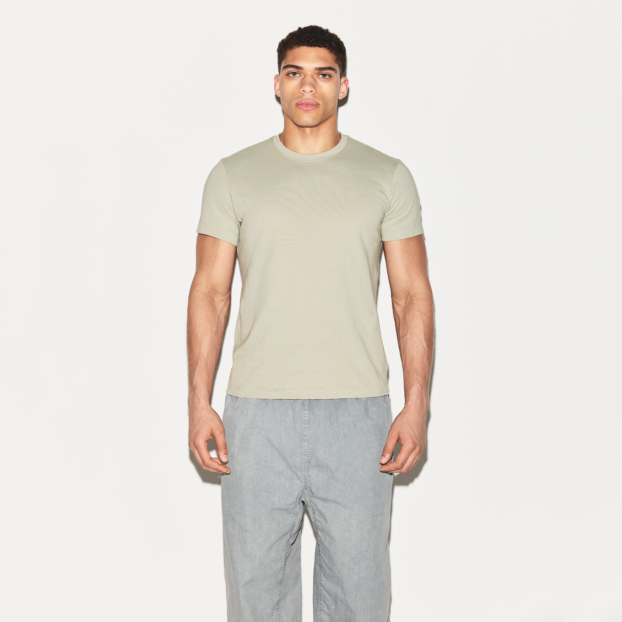 SKIMS COTTON MENS CLASSIC T-SHIRT | TALC - Image 4