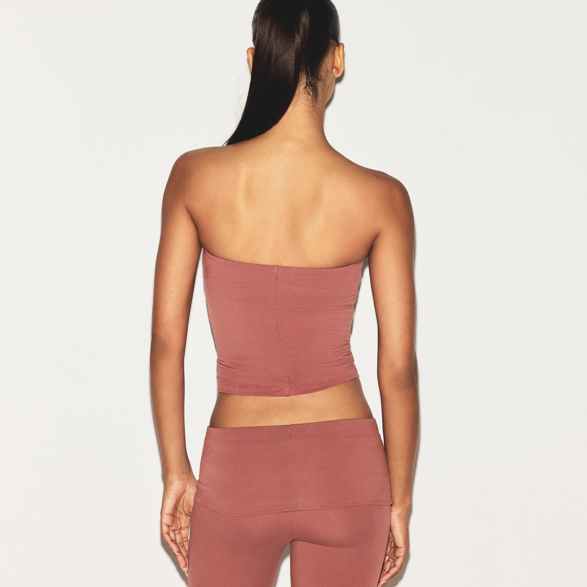 COTTON JERSEY TUBE TOP | REDWOOD - Image 4