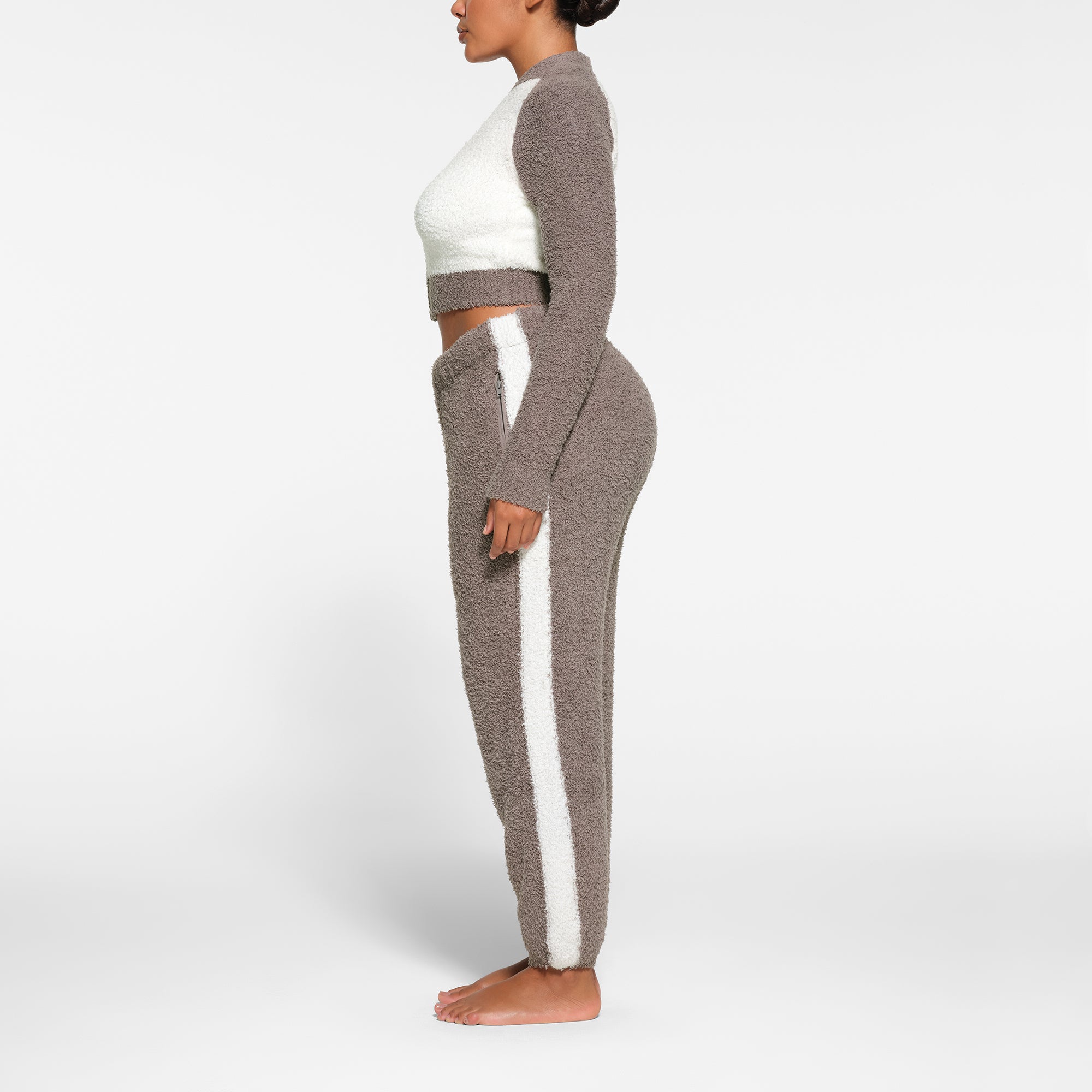 COZY KNIT ZIP UP | GREY CHALK MULTI - Image 2