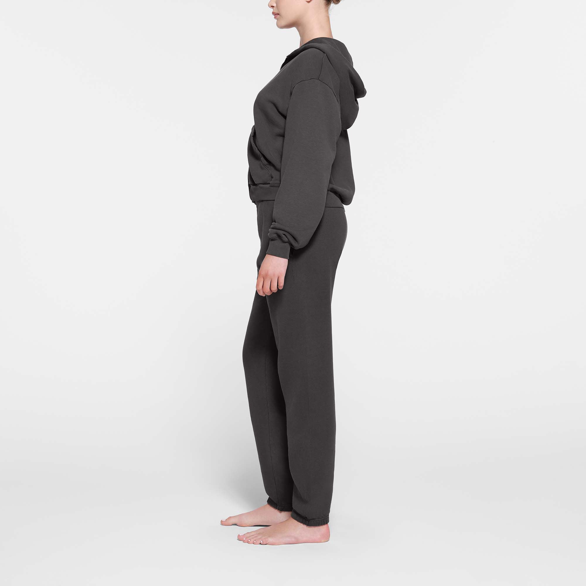 FRENCH TERRY CLASSIC ZIP UP HOODIE | ASH - Image 2