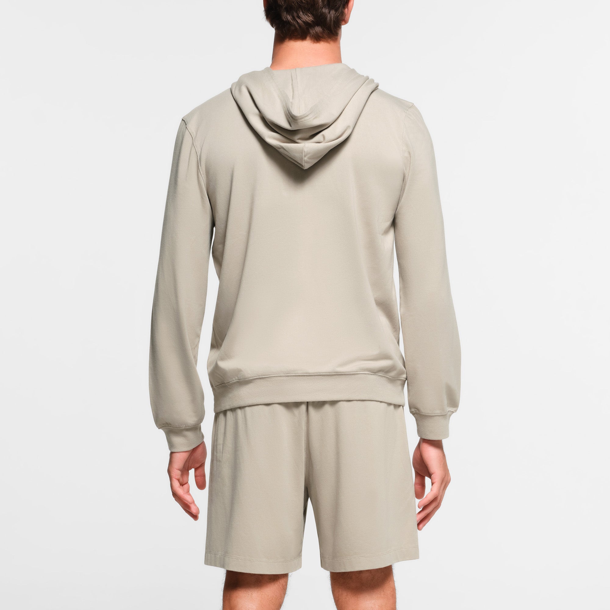 JERSEY LOUNGE MENS ZIP UP HOODIE | SHALE - Image 3