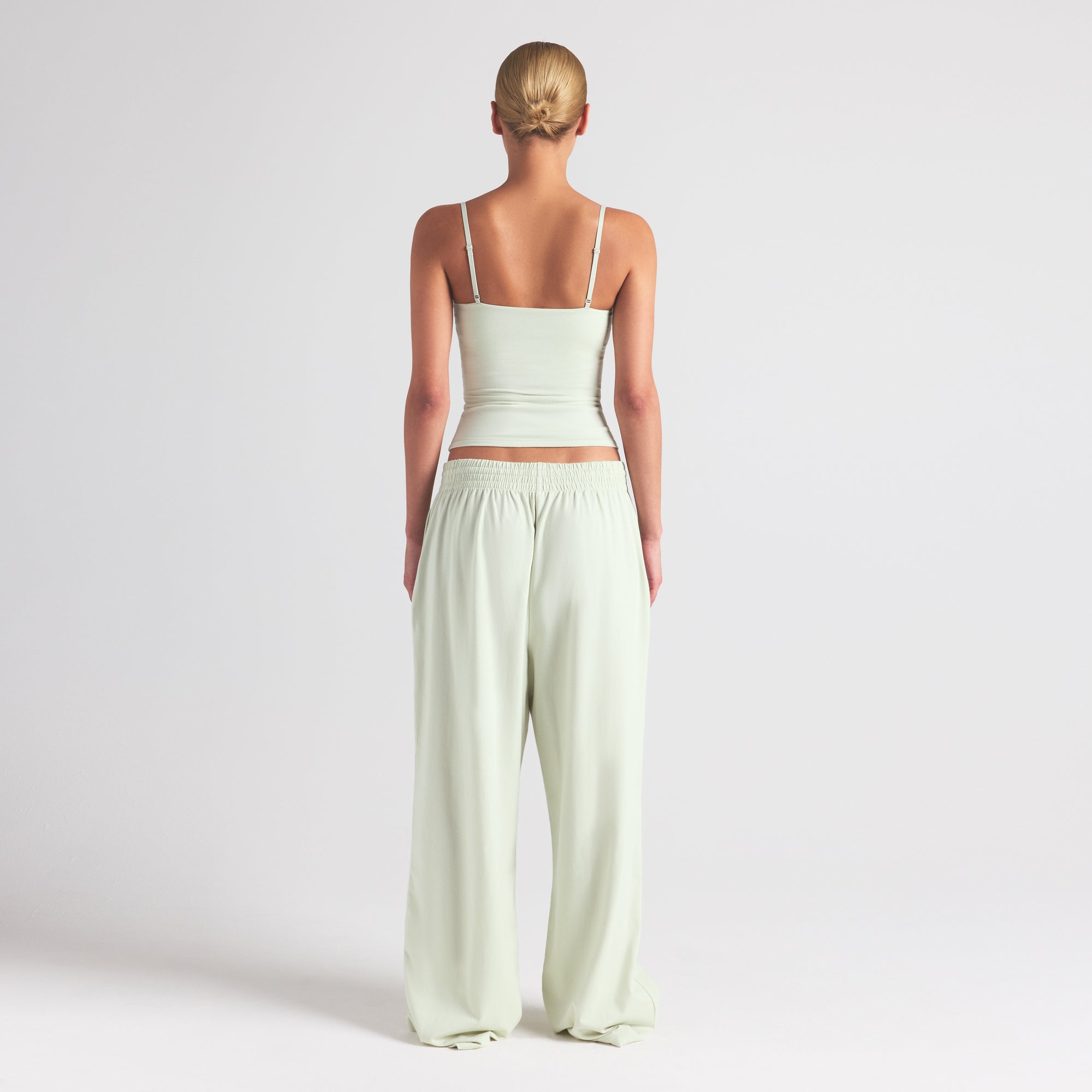 COTTON JERSEY WIDE LEG PANT | SPEARMINT - Image 3
