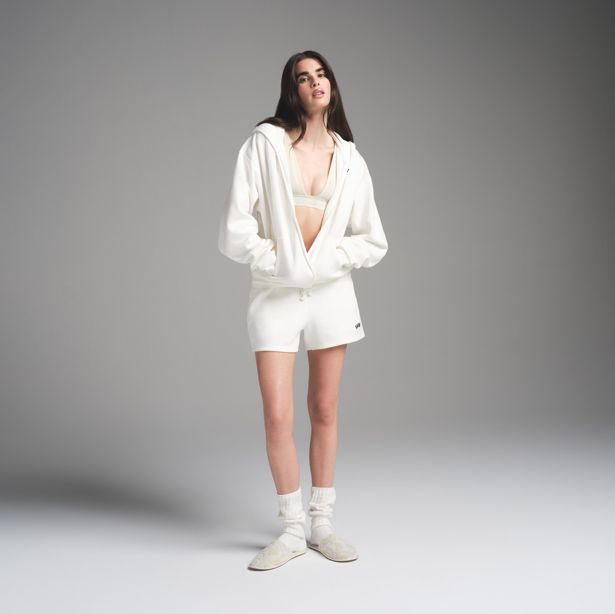 COTTON FLEECE CLASSIC ZIP UP HOODIE | MARBLE GRAPHIC - Image 3