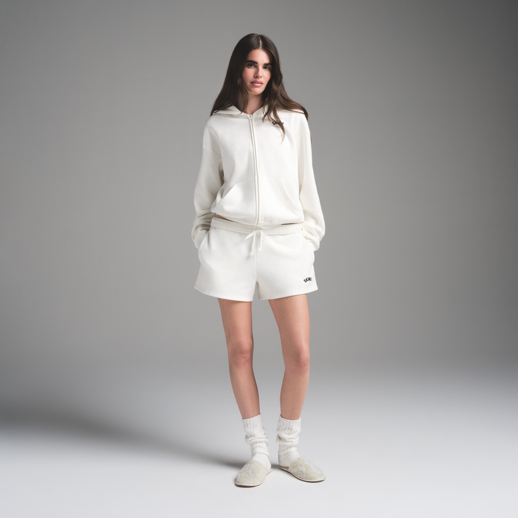 COTTON FLEECE CLASSIC ZIP UP HOODIE | MARBLE GRAPHIC