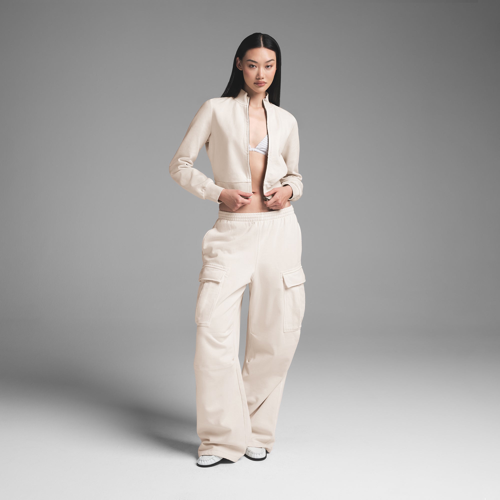 BOYFRIEND FLEECE TRACK JACKET | BUFF