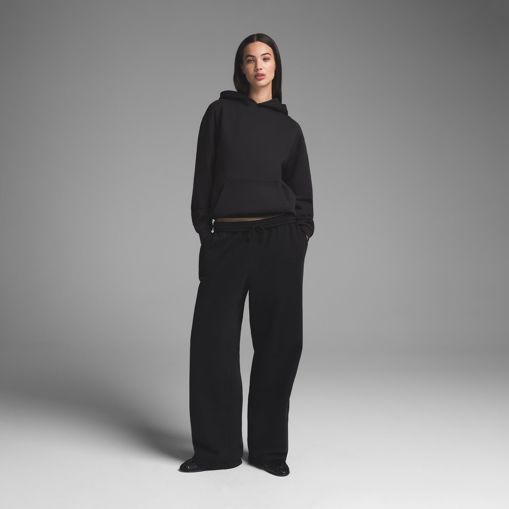 BOYFRIEND FLEECE HOODIE | WASHED ONYX