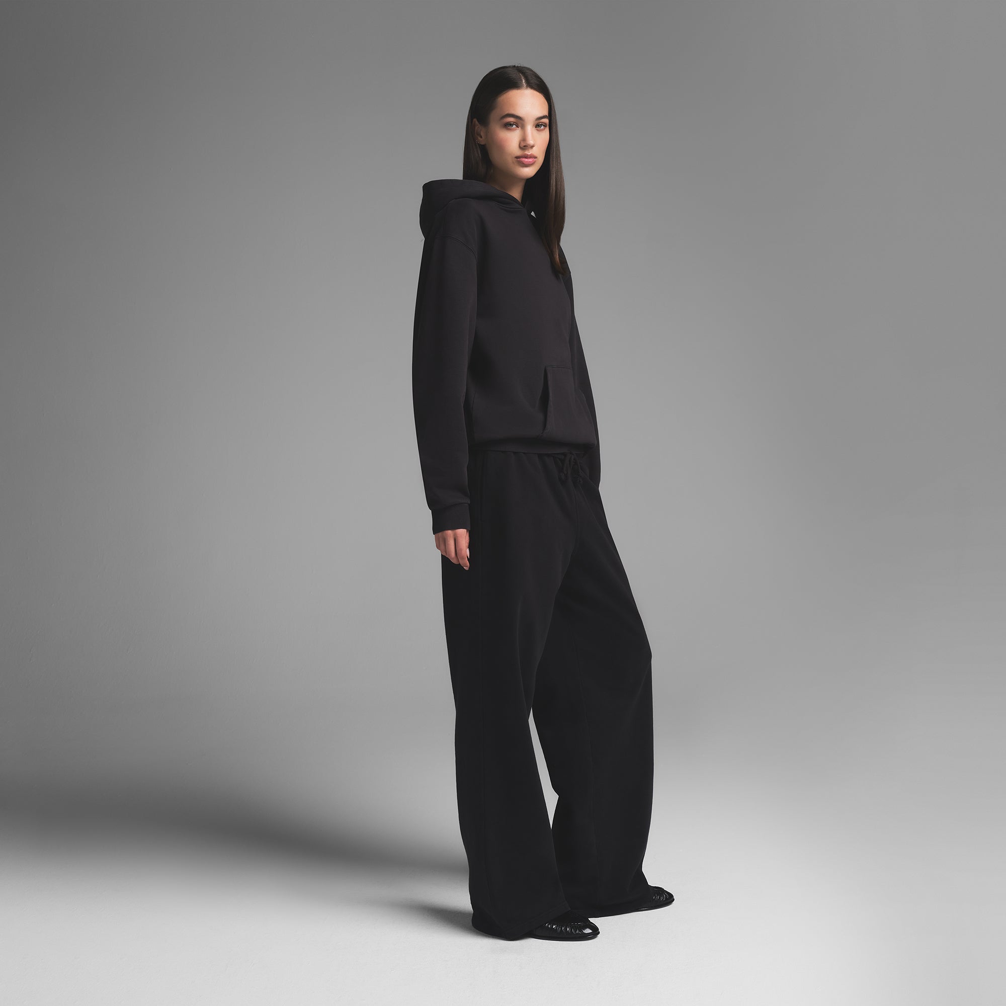 BOYFRIEND FLEECE HOODIE | WASHED ONYX - Image 3