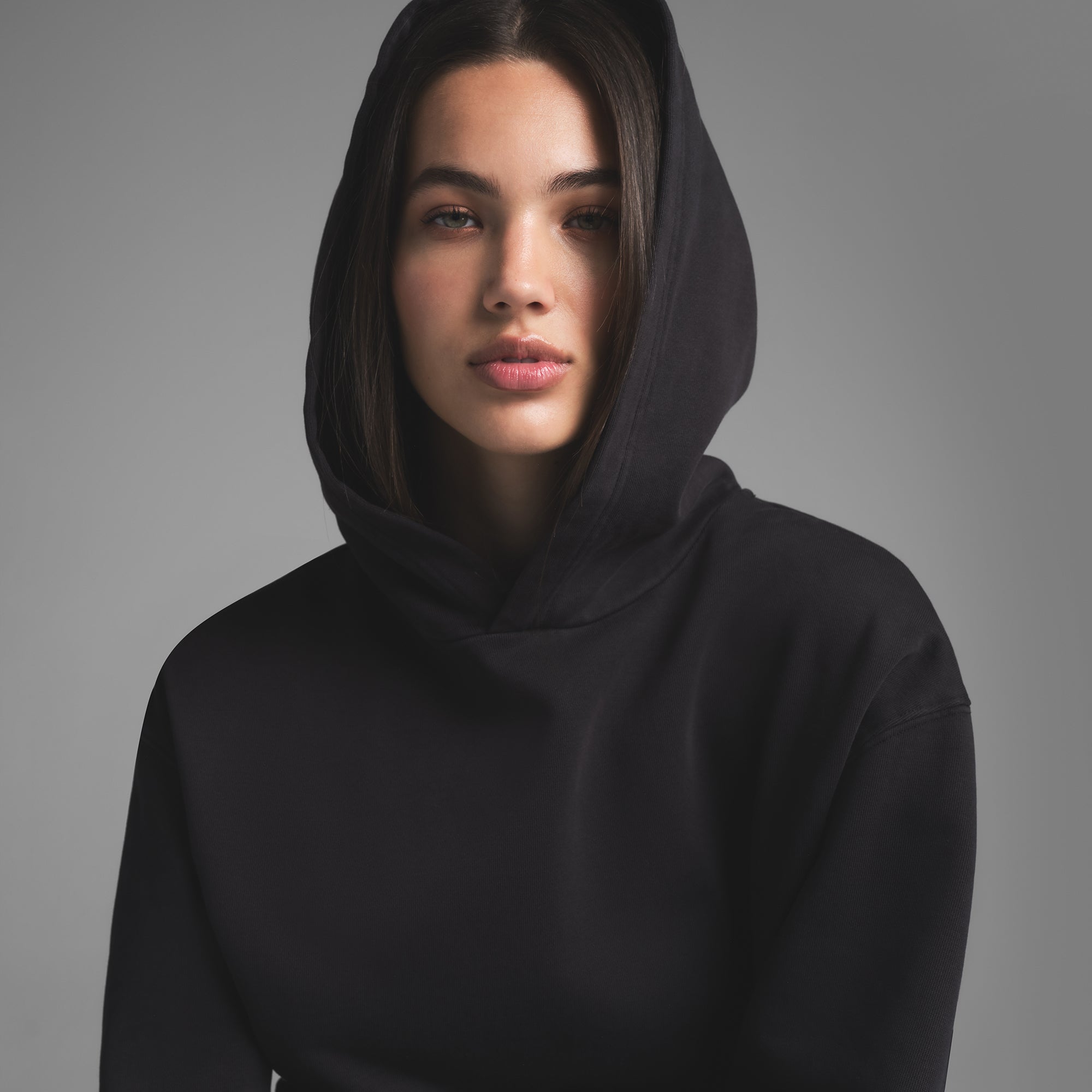 BOYFRIEND FLEECE HOODIE | WASHED ONYX - Image 2