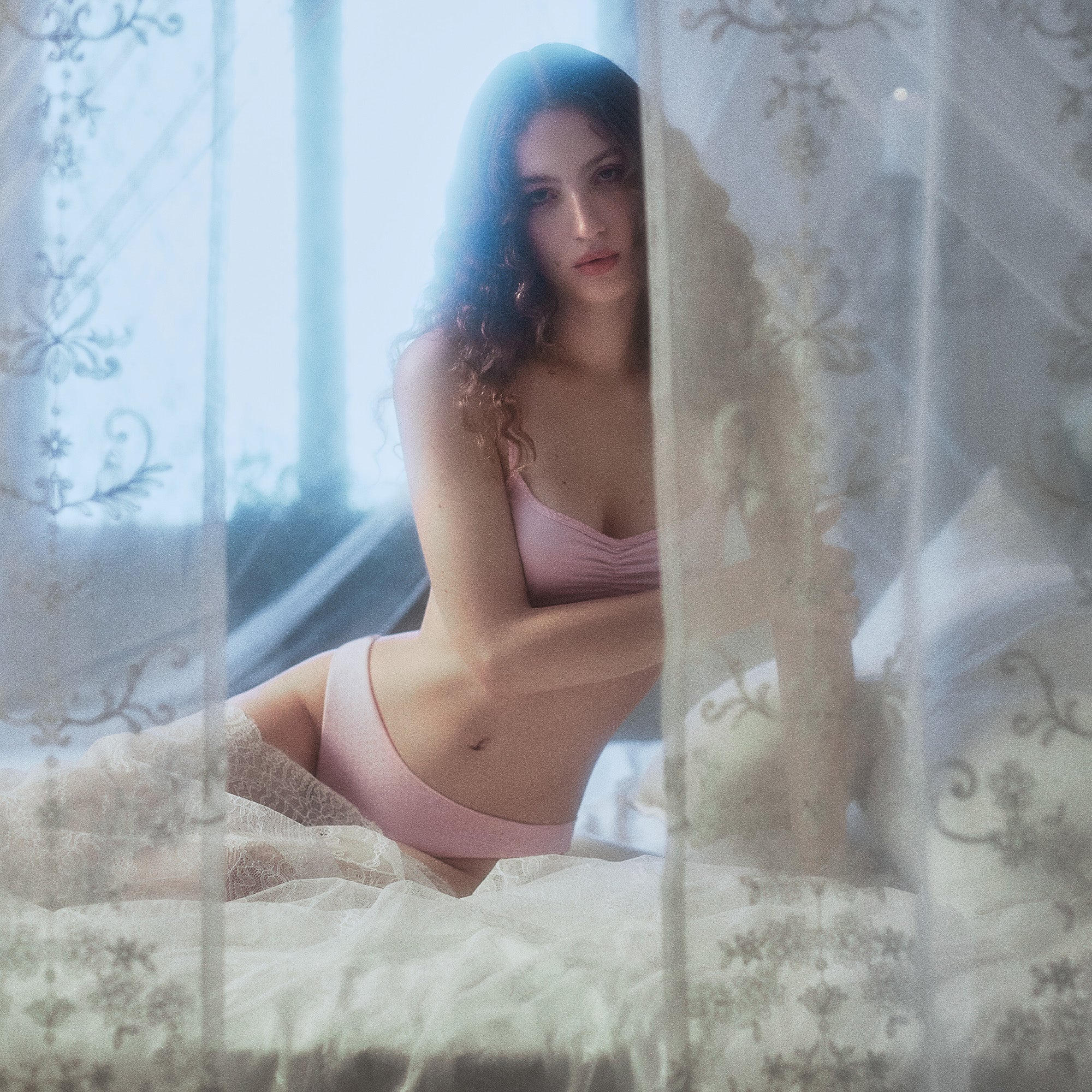 MICRO POINTELLE SCOOP BRALETTE | BABY PINK - Image 4