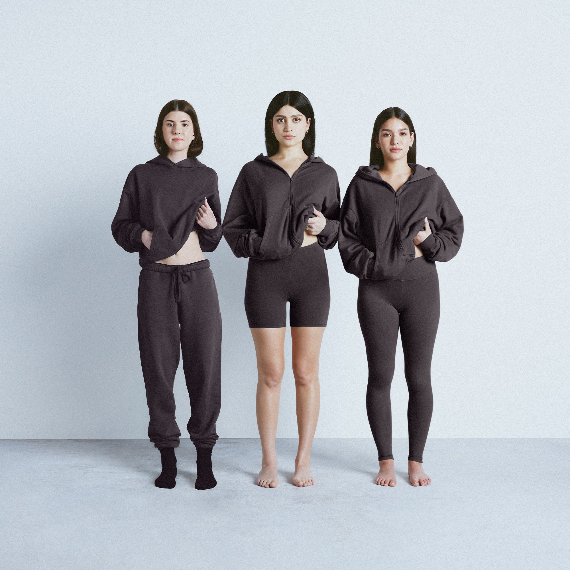 FRENCH TERRY CLASSIC ZIP UP HOODIE | ASH - Image 5