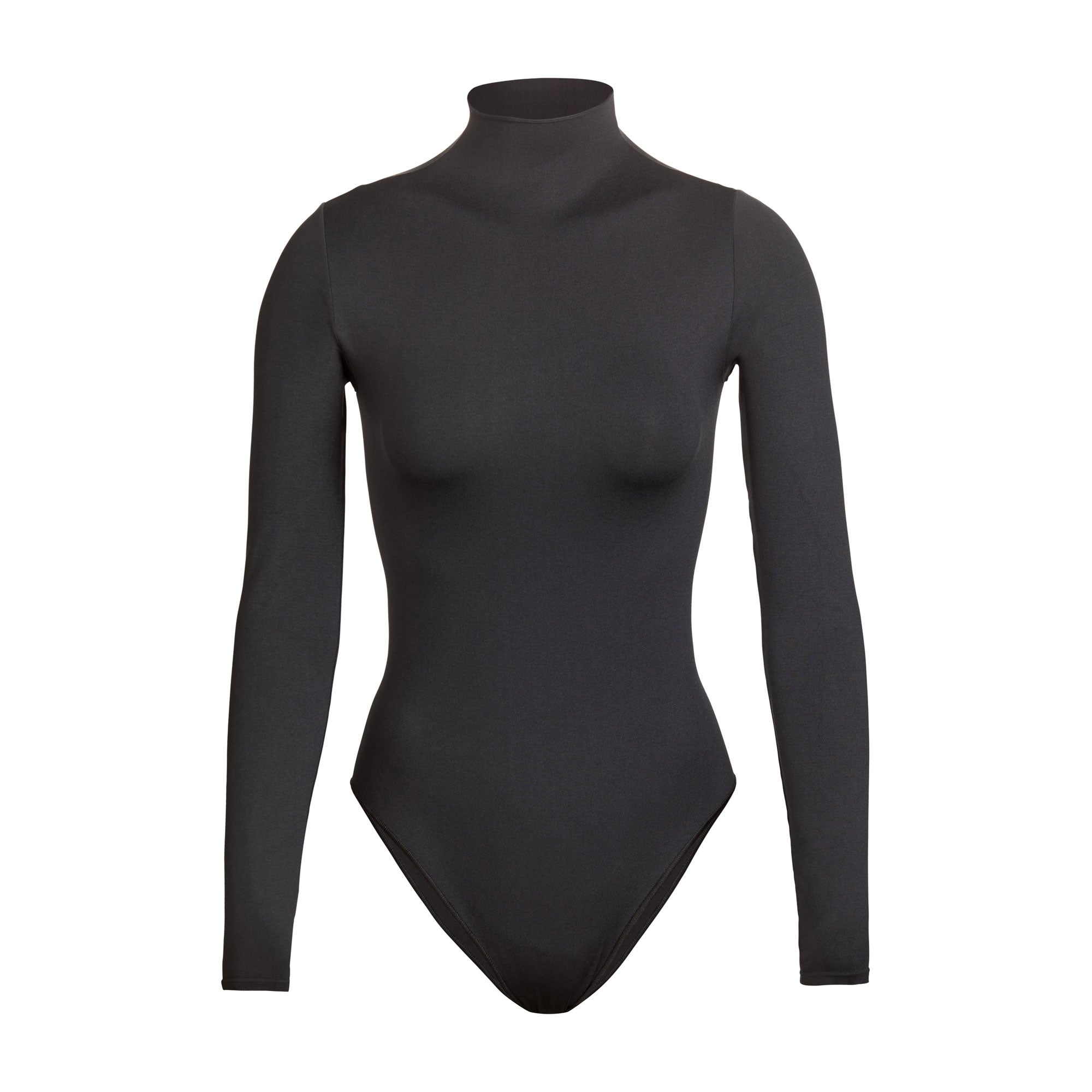 ESSENTIAL MOCK NECK LONG SLEEVE BODYSUIT | ONYX - Image 5